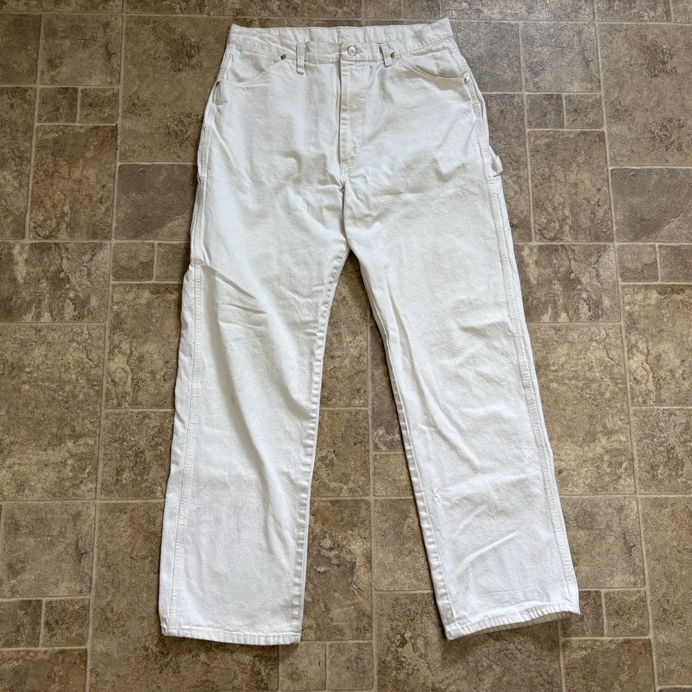 Vintage 90s Big Ben White Painter Pants Mens 36x34 Carpenter Paints Workwear USA